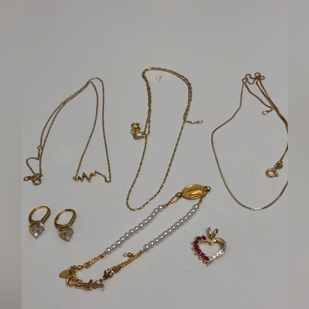 925 Sterling Silver Vermeil  End Mix Jewelry Lot Vintage